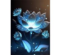 Jigsaw Puzzles 3000 pieces,Puzzles for Adults,Challenging Educational Family Activity Games Home Decoration Puzzle Blue Lotus,43.3 x 33.4 Inch