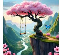 Jigsaw Puzzles 35 Pieces for Adults, puzzles for adults 35 Piece Beautiful Colourful Artwork, Challenging Puzzle Game for Family, Theme:Cliff Swing Scenery