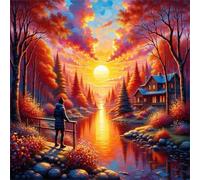 Jigsaw Puzzles 35 Pieces, Jigsaws Orange Grove 35 Piece jigsaw puzzles for Adults, Challenge High Difficulty Family Puzzle Game 30x30cm/12x12inch