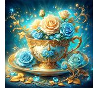 Jigsaw Puzzles 35 Pieces, Jigsaws Wealthy Rose Cup 35 Piece jigsaw puzzles for Adults, Challenge High Difficulty Family Puzzle Game 30x30cm/12x12inch