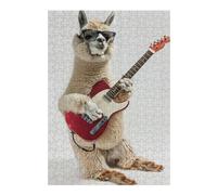 Jigsaw Puzzles 38x26cm/1000pcs for Adults Alpaca Guitar Jigsaw Puzzle DIY Toys Pattern Assembly Gifts for Friends And Family 38x26cm/1000pcs