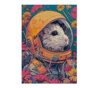 Jigsaw Puzzles 38x26cm/1000pcs for Adults Astronaut Hamster Space Puzzle for Adults Relax Games Birthday Present Gifts for Friends And Family 38x26cm/1000pcs