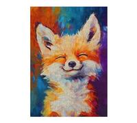 Jigsaw Puzzles 38x26cm/1000pcs for Adults Blissful Cute Fox Puzzle for Adults Relax Games Birthday Present Gifts for Friends And Family 38x26cm/1000pcs