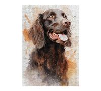 Jigsaw Puzzles 38x26cm/1000pcs for Adults Brown Flatcoated Retriever Puzzle for Adults Relax Games Birthday Present Gifts for Friends And Family 38x26cm/1000pcs