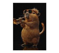 Jigsaw Puzzles 38x26cm/1000pcs for Adults Capybara Trumpet Jigsaw Puzzle DIY Toys Pattern Assembly Gifts for Friends And Family 38x26cm/1000pcs