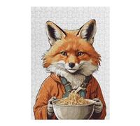 Jigsaw Puzzles 38x26cm/1000pcs for Adults Cute Fox Ramen Japan Jigsaw Puzzle DIY Toys Pattern Assembly Gifts for Friends And Family 38x26cm/1000pcs