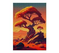 Jigsaw Puzzles 38x26cm/1000pcs for Adults Desert Sunset Landscape Jigsaws for Adults Relax Games Precision Cutting Help The Brain Exercise 38x26cm/1000pcs