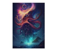 Jigsaw Puzzles 38x26cm/1000pcs for Adults Galactic Octopus Emergence Adult Jigsaw Puzzle Relax Games Precision Cutting Gifts for Friends And Family 38x26cm/1000pcs
