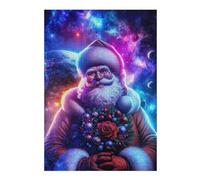 Jigsaw Puzzles 38x26cm/1000pcs for Adults Galactic Santa's Magic Wreath Jigsaws for Adults Relax Games Precision Cutting Help The Brain Exercise 38x26cm/1000pcs