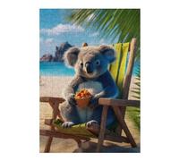 Jigsaw Puzzles 38x26cm/1000pcs for Adults Koalas Relaxing The Beach Adult Jigsaw Puzzle Relax Games Precision Cutting Gifts for Friends And Family 38x26cm/1000pcs