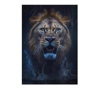 Jigsaw Puzzles 38x26cm/1000pcs for Adults Lion Roaring in Water Puzzles for Adults Toy Wall Decor Enhance Memory Birthday Present, Gifts, 38x26cm/1000pcs