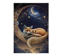 Jigsaw Puzzles 38x26cm/1000pcs for Adults Moonlit Fox Dreams Puzzles for Adults Toy Wall Decor Enhance Memory Birthday Present, Gifts, 38x26cm/1000pcs