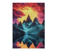 Jigsaw Puzzles 38x26cm/1000pcs for Adults Mountain Sunset Reflection Jigsaw Puzzle DIY Toys Pattern Assembly Gifts for Friends And Family 38x26cm/1000pcs
