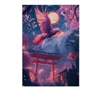 Jigsaw Puzzles 38x26cm/1000pcs for Adults Phoenix in Cherry Blossom Night Puzzle for Adults Relax Games Birthday Present Gifts for Friends And Family 38x26cm/1000pcs