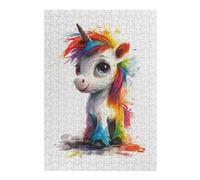 Jigsaw Puzzles 38x26cm/1000pcs for Adults Rainbow Unicorn Puzzle for Adults Relax Games Birthday Present Gifts for Friends And Family 38x26cm/1000pcs