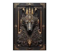 Jigsaw Puzzles 38x26cm/1000pcs for Adults Regal Wolf Portrait -1 Jigsaws for Adults Relax Games Precision Cutting Help The Brain Exercise 38x26cm/1000pcs