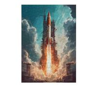 Jigsaw Puzzles 38x26cm/1000pcs for Adults Rocket Launch Ascension Jigsaws for Adults Relax Games Precision Cutting Help The Brain Exercise 38x26cm/1000pcs