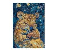 Jigsaw Puzzles 38x26cm/1000pcs for Adults Sleeping Quokka in Starry Night Style Puzzle for Adults Relax Games Birthday Present Gifts for Friends And Family 38x26cm/1000pcs