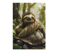 Jigsaw Puzzles 38x26cm/1000pcs for Adults Sloth Chilling Turtle Back Jigsaws for Adults DIY Toys Presents for Women for Birthday, Chrismas 38x26cm/1000pcs