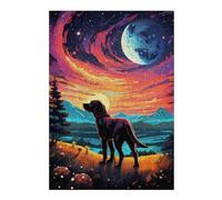 Jigsaw Puzzles 38x26cm/1000pcs for Adults Starlit Sentinels Dog Jigsaw for Adults Hands-on Game Wall Decoration Unique Birthday And Gifts 38x26cm/1000pcs