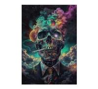 Jigsaw Puzzles 38x26cm/1000pcs for Adults Suit Up! Smoke Skull Jigsaw for Adults Hands-on Game Wall Decoration Unique Birthday And Gifts 38x26cm/1000pcs