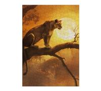 Jigsaw Puzzles 38x26cm/1000pcs for Adults Sunlit Lioness Jigsaws for Adults Relax Games Precision Cutting Help The Brain Exercise 38x26cm/1000pcs