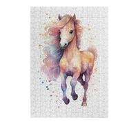 Jigsaw Puzzles 38x26cm/1000pcs for Adults Watercolor Baby Horse Pony Jigsaw Puzzle DIY Toys Pattern Assembly Gifts for Friends And Family 38x26cm/1000pcs