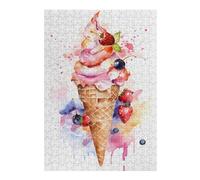 Jigsaw Puzzles 38x26cm/1000pcs for Adults Watercolor Ice Cream Jigsaws for Adults DIY Toys Presents for Women for Birthday, Chrismas 38x26cm/1000pcs