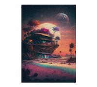Jigsaw Puzzles 38x26cm/1000pcs for Teenagerss Alien Beachfront Oasis -1 Jigsaw Puzzle Toy Wall Decor Pattern Assembly Educational Challenge 38x26cm/1000pcs