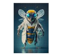 Jigsaw Puzzles 38x26cm/1000pcs for Teenagerss Buzzing Genius Lab Bee Jigsaws for Adults Hands-on Game Enhance Memory Great Gift for Gaming 38x26cm/1000pcs