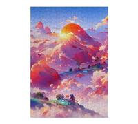 Jigsaw Puzzles 38x26cm/1000pcs for Teenagerss Cloudy Sunset Dreamscape Jigsaw Relaxing Games Enhance Memory Deal As Gifts for The Whole Family 38x26cm/1000pcs
