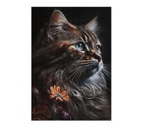 Jigsaw Puzzles 38x26cm/1000pcs for Teenagerss Cute Cat Expression Teenagers Puzzles Hands-on Game Wall Decoration Stress Reduction Gifts 38x26cm/1000pcs