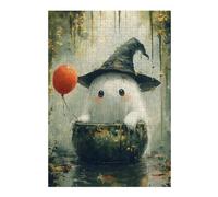 Jigsaw Puzzles 38x26cm/1000pcs for Teenagerss Cute Ghost in A Cauldron Jigsaw Puzzle Relax Games Staycation Kill Time Great Gift for Gaming 38x26cm/1000pcs