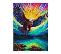 Jigsaw Puzzles 38x26cm/1000pcs for Teenagerss Eagle in Vibrant Landscape Jigsaws for Adults Relaxing Games Difficult Hard Educational Challenge 38x26cm/1000pcs