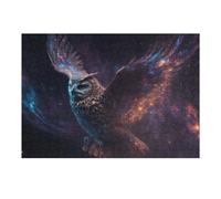 Jigsaw Puzzles 38x26cm/1000pcs for Teenagerss Galactic Owl in Flight -1 Jigsaw Relaxing Games Enhance Memory Deal As Gifts for The Whole Family 38x26cm/1000pcs