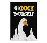 Jigsaw Puzzles 38x26cm/1000pcs for Teenagerss Go Duck Yourself Goose Puzzle for Adults Relax Games Hand Speed Race Great Gift for Gaming 38x26cm/1000pcs