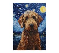 Jigsaw Puzzles 38x26cm/1000pcs for Teenagerss Labradoodle Starry Night Puzzle for Adults Relax Games Hand Speed Race Great Gift for Gaming 38x26cm/1000pcs