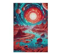 Jigsaw Puzzles 38x26cm/1000pcs for Teenagerss Neon Alien World Jigsaw Puzzle Relax Games Staycation Kill Time Great Gift for Gaming 38x26cm/1000pcs