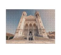 Jigsaw Puzzles 38x26cm/1000pcs for Teenagerss Notre Dame De Fourviere Adult Jigsaw Relax Games Precision Cutting Challenging To Complete 38x26cm/1000pcs