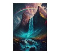 Jigsaw Puzzles 38x26cm/1000pcs for Teenagerss Rainbow Mountain Falls -1 Jigsaw Puzzle Toy Wall Decor Pattern Assembly Educational Challenge 38x26cm/1000pcs