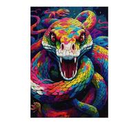 Jigsaw Puzzles 38x26cm/1000pcs for Teenagerss Rainbow Serpent's Dance Puzzle for Adults Fun Games A Work of Art Help The Brain Exercise 38x26cm/1000pcs