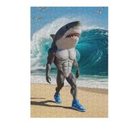 Jigsaw Puzzles 38x26cm/1000pcs for Teenagerss Shark Tralalero Tralala Adult Jigsaw Relax Games Difficult Challenge Birthday Present, Gifts, 38x26cm/1000pcs