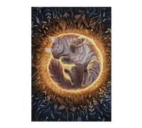 Jigsaw Puzzles 38x26cm/1000pcs for Teenagerss Shiny Cat Jigsaws for Adults Hands-on Game Enhance Memory Great Gift for Gaming 38x26cm/1000pcs