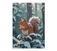 Jigsaw Puzzles 38x26cm/1000pcs for Teenagerss Squirrel Winter Puzzle for Adults Relax Games Hand Speed Race Great Gift for Gaming 38x26cm/1000pcs