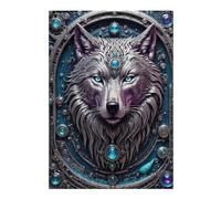 Jigsaw Puzzles 38x26cm/1000pcs for Teenagerss Steampunk Metal White Wolf Teenagers Puzzles Hands-on Game Wall Decoration Stress Reduction Gifts 38x26cm/1000pcs