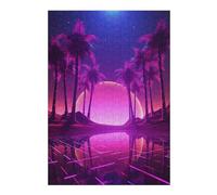 Jigsaw Puzzles 38x26cm/1000pcs for Teenagerss Synthwave Euphoria Jigsaw Puzzle Relax Games Staycation Kill Time Great Gift for Gaming 38x26cm/1000pcs