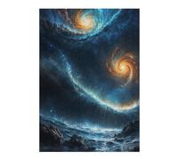 Jigsaw Puzzles 38x26cm/1000pcs for Teenagerss Two Galaxies Collide Jigsaw for Adults Family Games A Work of Art Deal As Gifts for The Whole Family 38x26cm/1000pcs