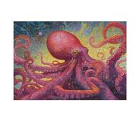 Jigsaw Puzzles 38x26cm/1000pcs for Teenagerss Vibrant Octopus in Abstract Ocean Artwork Jigsaw Puzzle DIY Toys A Work of Art Deal As Gifts for The Whole Family 38x26cm/1000pcs