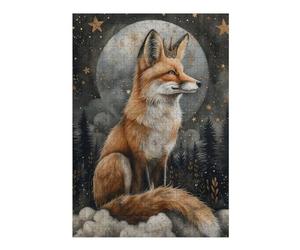 Jigsaw Puzzles 38x26cm/1000pcs for Teenagerss Whimsical Red Fox Artwork Jigsaw Puzzle Relax Games Staycation Kill Time Great Gift for Gaming 38x26cm/1000pcs
