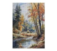 Jigsaw Puzzles 38x26cm/1000pcs for Teenagerss Whispering Autumn Stream Puzzles for Adults Toy Wall Decor A Work of Art Gifts for Friends And Family 38x26cm/1000pcs